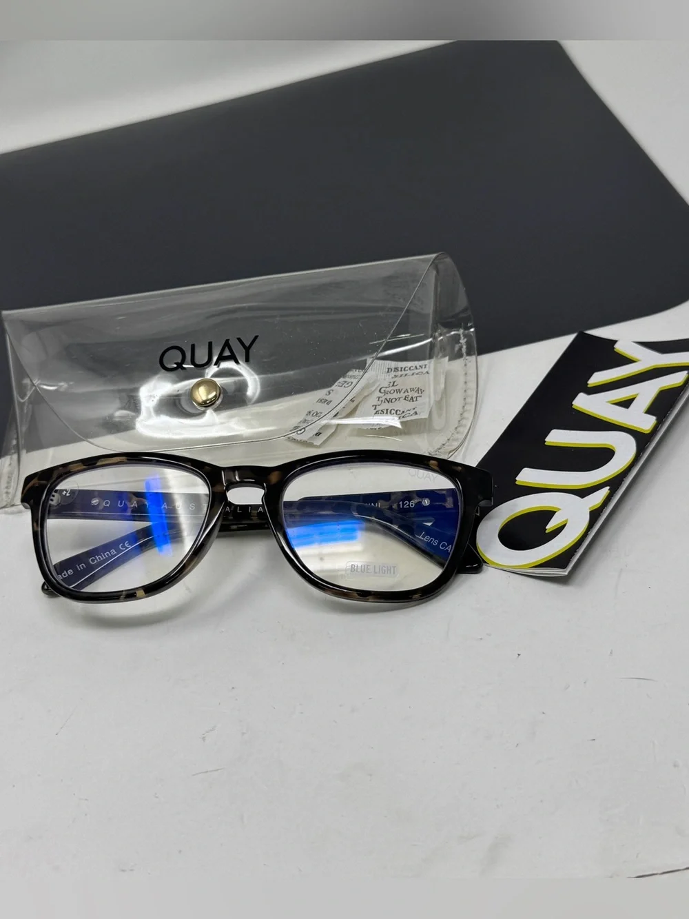 Quay Mini Hardwire Blue Light Glasses reading glasses +2.00 tortoise